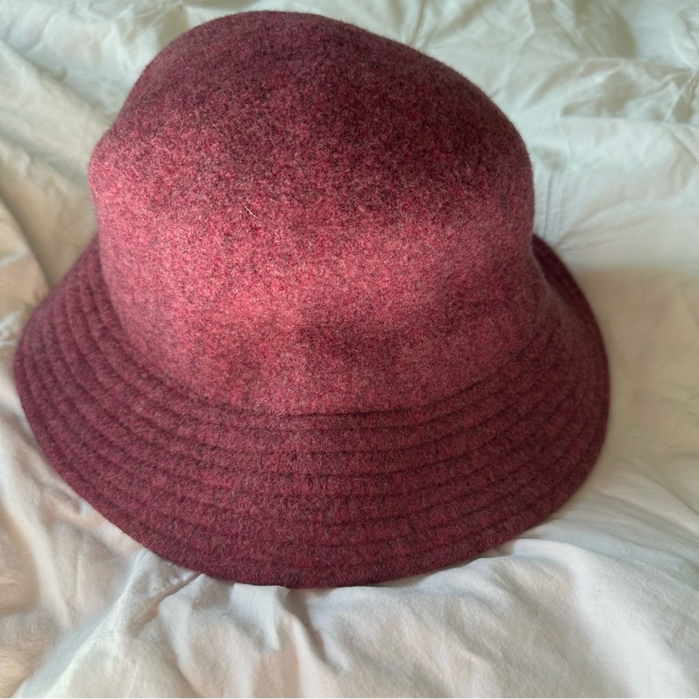 Foldable Winter/Fall 100% Wool Bucket Hat with Textured Finish